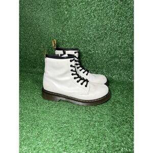 Dr. Martens Girl Size 3 US 34 EU 1460 White Leather Lace Up Casual Comfort Boots